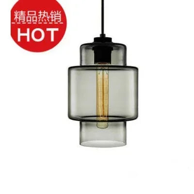 Lustre suspendu en verre transparent au design moderne et élégant — LZ4X9J