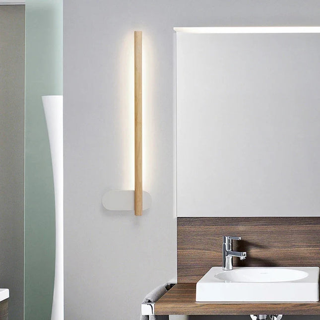 Applique murale nordique en bois et métal réglable minimaliste — LZ4Q9T1