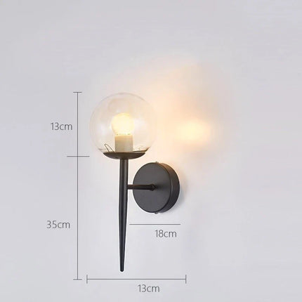 Applique murale LED nordique boule de verre décorative — LZ4X9P