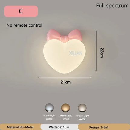 Applique murale LED romantique forme couronne, cœur et nuage pour enfants — LZ4X9T