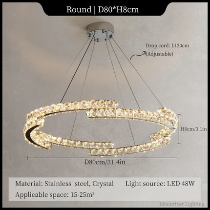 Lustre en cristal style italien pour décoration intérieure 2024 — LZQ7M2