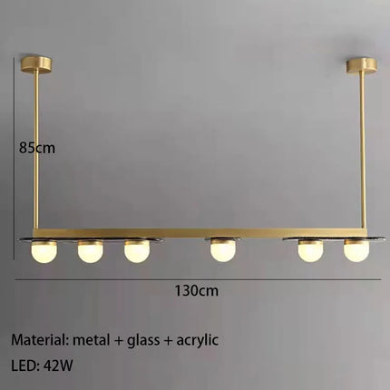 Lustre LED suspension en verre style art déco — LZ4F7Q1