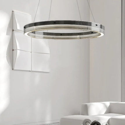Suspension circulaire en verre au design minimaliste italien — LZ4P9XJ