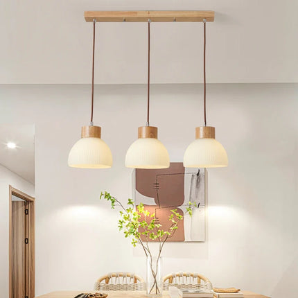 Suspension moderne avec abat-jour en verre pour îlot de cuisine — LZQ7X2