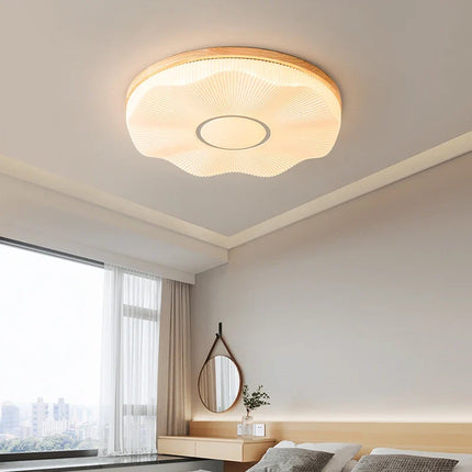 Plafonnier LED encastré en bois style nordique créatif — LZ4X9Q2