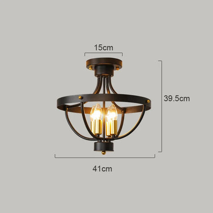 Lustre suspendu rustique au design géométrique moderne — LZ4X9J