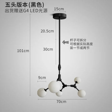 Lustre décoratif suspendu au style nordique élégant — LZ4X9M