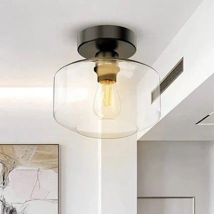 Plafonnier LED en verre style nordique pour décoration intérieure — LZ4X9T