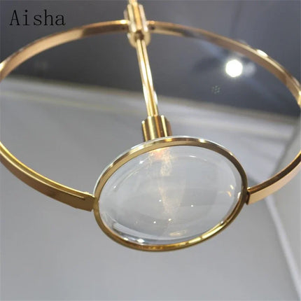 Suspension en fer forgé avec anneau décoratif style nordique — LZ4X9P2