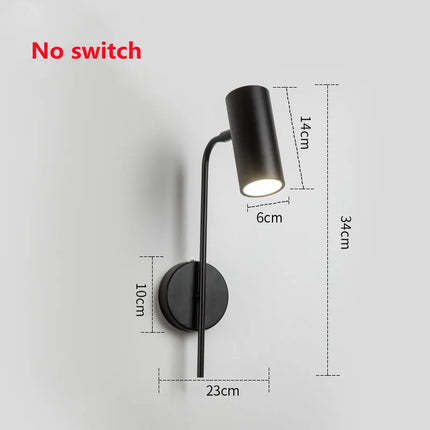 Applique murale LED rotative pour salon et chambre avec interrupteur — LZ4X9Q7