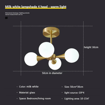 Lustre en verre pour éclairage décoratif intérieur — LZ4X9M