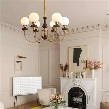Lustre rétro en métal et verre pour intérieur raffiné — LZ4X9P2
