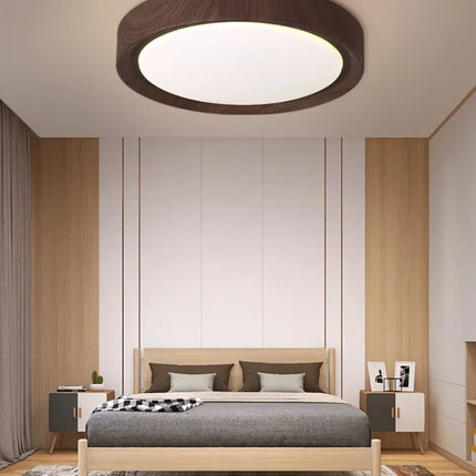 Plafonnier LED nordique en bois et fer décoratif — LZ4X9Q2