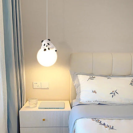 Suspension lustre en résine motif panda pour chambre d'enfants — LZ4X9T