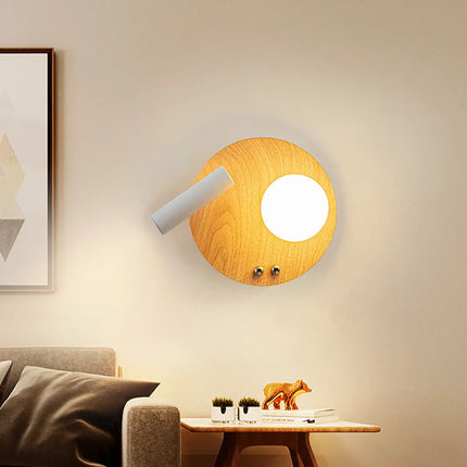 Applique murale LED en bois massif style haricots magiques — LZ4X9P2