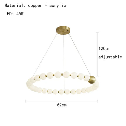 Suspension LED ronde en laiton, cuivre et aluminium décorative — LZ4M7Q2N