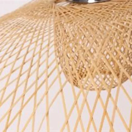 Lustre suspension en bambou tissé style japonais pour décoration moderne — LZ4X9Q