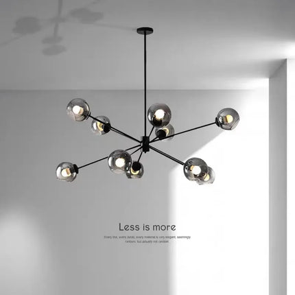 Lustre suspension rétro en verre pour décoration intérieure — LZ4X9M