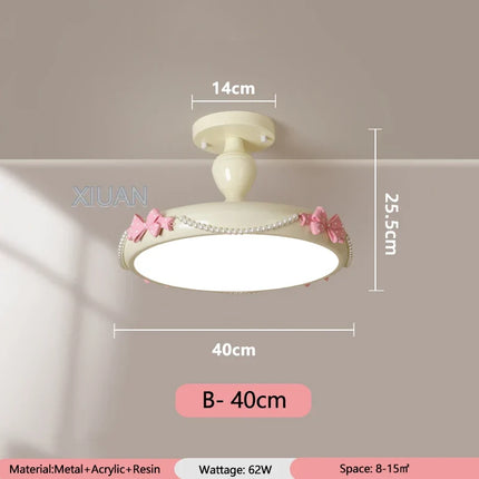Plafonnier romantique en perles pour chambre de princesse — LZ4N7Q2