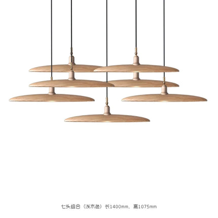 Lustre en bois au style nordique pour éclairage décoratif élégant — LZ4X9T