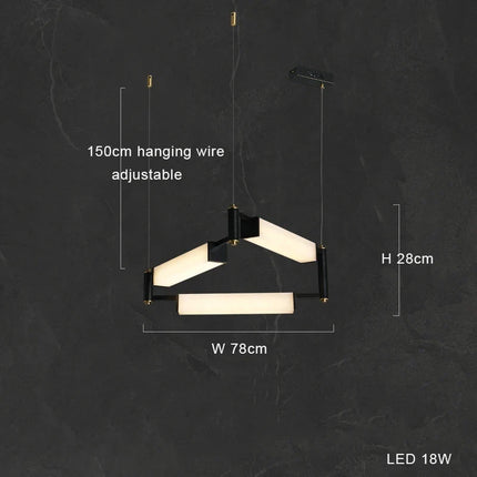 Plafonnier LED suspendu design moderne en marbre blanc — LZ4X9P2Q