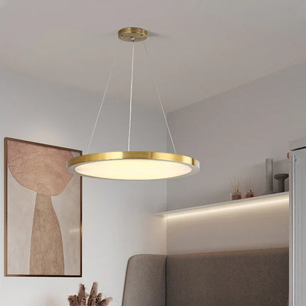 Lustre suspension doré style nordique pour salon et hôtel — LZ4D7X9