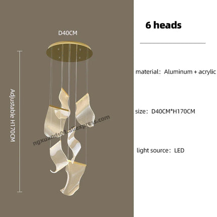 Suspension LED moderne avec éclairage acrylique profilé — LZ4X9T2