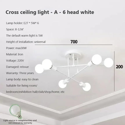 Lustre LED moderne semi-noir blanc et or pour salon et chambre — LZ4M9Q2