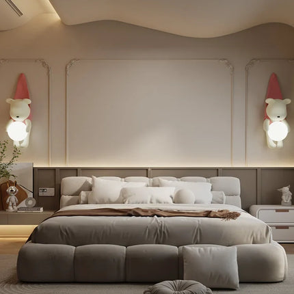 Applique murale LED décorative en forme d’ours pour chambre enfant — LZ4T9XQ