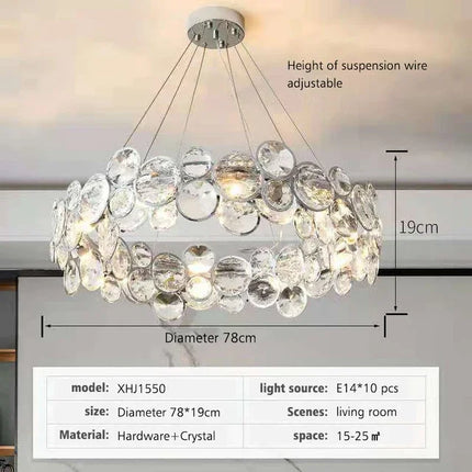 Lustre en cristal style nordique pour intérieur luxueux — LZ4X9T