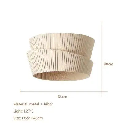 Lustre suspension minimaliste en tissu fait main style wabi sabi — LZ3F9XQ