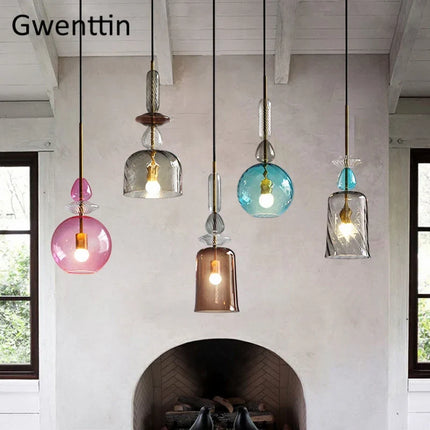 Suspension moderne en verre pour éclairage intérieur — LZ4X9P2
