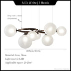7H Blanc laiteux / Lumière neutre / Corps de lampe noir