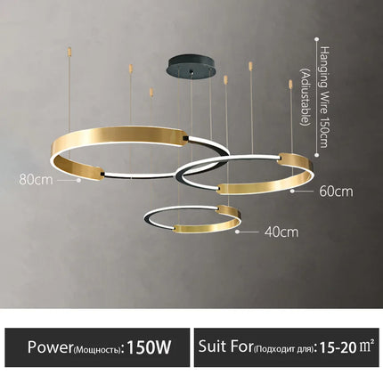 Lustre suspension moderne au style nordique pour intérieur — LZ4X9M