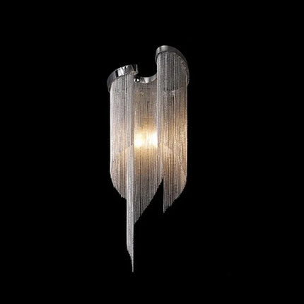 Applique murale moderne argent et or avec pampilles décoratives — LZ4D7XQ
