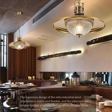Suspension en verre style rétro wabi-sabi pour intérieur élégant — LZ4N7Q2