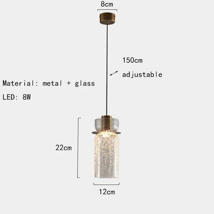 Suspension réglable en verre pour éclairage intérieur créatif — LZ4X9P