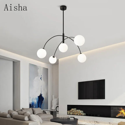 Suspension nordique en verre décorative forme haricot magique — LZ4XJ9