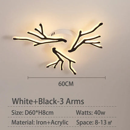 Lustre moderne en fer forme de branche pour intérieur — LZ4Q7M9