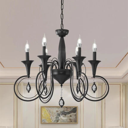 Lustre en fer style campagnard européen et américain pour intérieur — LZ4X9T