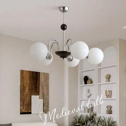 Lustre suspension nordique moderne en chrome avec LED intégrée — LZ4X9T2