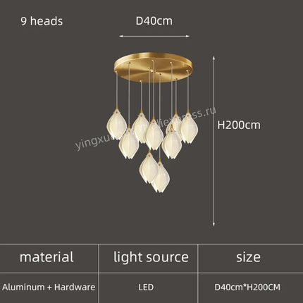 Lustre suspension nordique au design créatif pour intérieur moderne — LZ4X9P