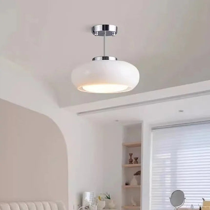 Lustre suspension en verre orange et laiton antique style médiéval — LZ4X9P2Q