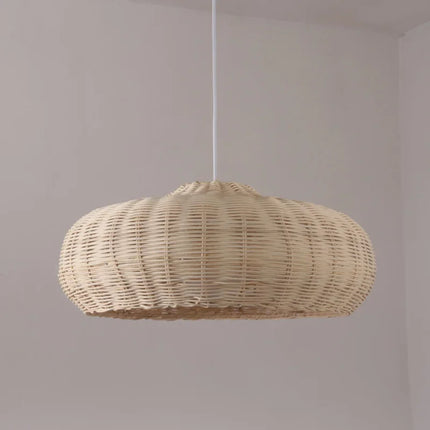 Suspension vintage en rotin fait main style chinois pour café et restaurant — LZ4X9M