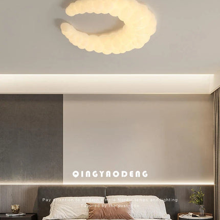 Lustre lune avec motif nuage pour décoration enfantine — LZ4N7Q2