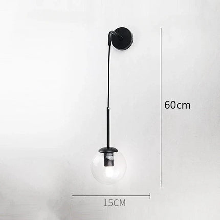 Applique murale rétro en verre au design nordique lumineux — LZ4X9T2