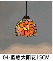 Lustre en verre style Tiffany rétro pour intérieur méditerranéen — LZ4X9P