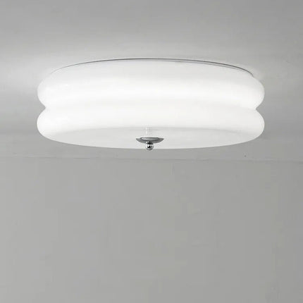 Plafonnier rétro en verre crème pour chambre à coucher — LZ4X9M