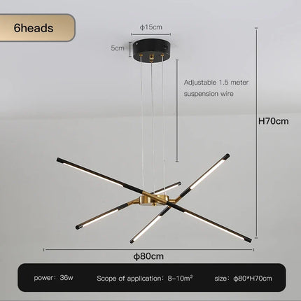 Lustre LED en forme de bâton pour décoration intérieure — LZ4X9P