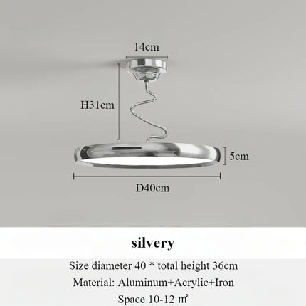 Lustre suspension nordique en aluminium avec éclairage LED — LZ4X9P